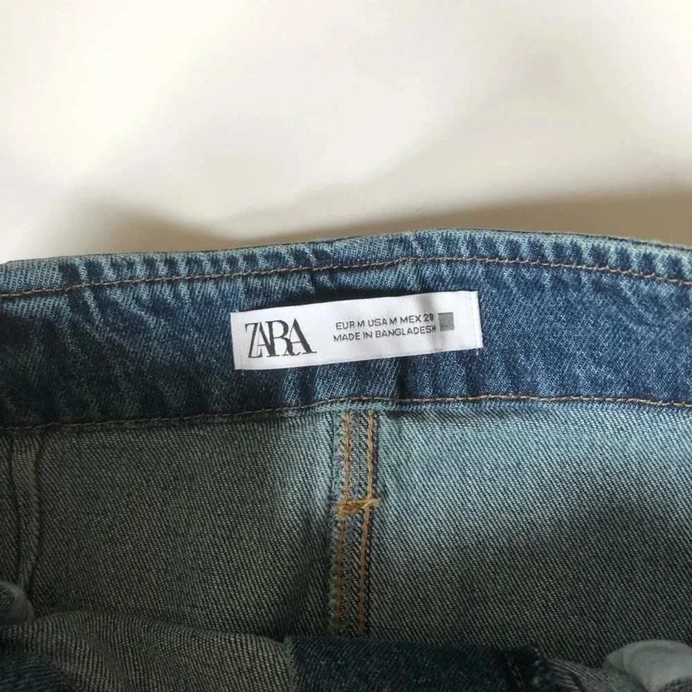 ZARA Asymmetrical Denim Skirt - Picture 5 of 11